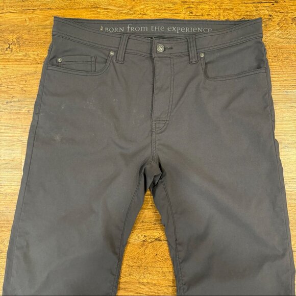 prAna Gray Outdoor‎ Hiking Climbing Performance Slim Fit Chino Pants Men's 36x32 - Picture 3 of 9